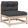 4-piece garden sofa set with solid pine wood and cushions by vidaXL, Garden sets - Ref: Foro24-3295814, Price: 371,65 €, Disc...