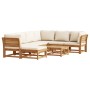 8-piece garden furniture set with solid acacia wood and cushions by vidaXL, Modular outdoor sofas - Ref: Foro24-3214295, Pric...