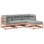 Set aus 4 Gartensofas mit Kissen aus Douglasienholz von vidaXL, Gartensets - Ref: Foro24-3295816, Preis: 384,95 €, Rabatt: %