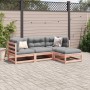 Set aus 4 Gartensofas mit Kissen aus Douglasienholz von vidaXL, Gartensets - Ref: Foro24-3295816, Preis: 384,95 €, Rabatt: %