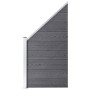 Gray WPC Fence Panel 95x(105-180) cm by vidaXL, fence panels - Ref: Foro24-49071, Price: 181,77 €, Discount: %