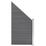 Panel de valla WPC gris 95x(105-180) cm de vidaXL, Paneles de vallas - Ref: Foro24-49071, Precio: 195,96 €, Descuento: %