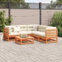 Set Gartensofas 6 Stück massives Kiefernholz wachsbraun von vidaXL, Gartensets - Ref: Foro24-3299442, Preis: 376,23 €, Rabatt: %