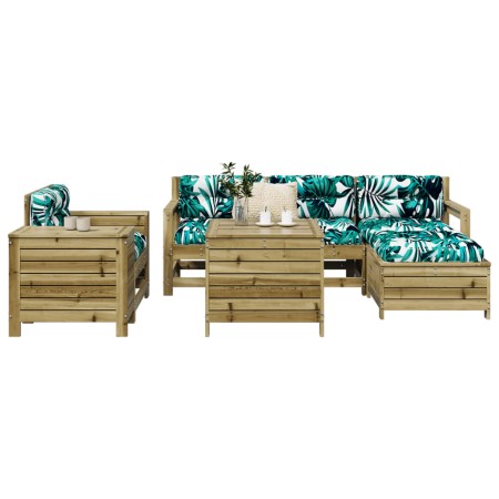 Set Gartensofas 7 Stück imprägniertes Kiefernholz von vidaXL, Gartensets - Ref: Foro24-3250535, Preis: 497,19 €, Rabatt: %