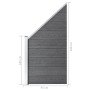 Gray WPC Fence Panel 95x(105-180) cm by vidaXL, fence panels - Ref: Foro24-49071, Price: 181,77 €, Discount: %