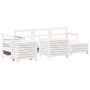 Set Gartensofas 7-tlg. massives Kiefernholz weiß von vidaXL, Gartensets - Ref: Foro24-3250549, Preis: 560,18 €, Rabatt: %