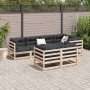 7-teilige Gartensofagarnitur aus massivem Kiefernholz von vidaXL, Gartensets - Ref: Foro24-3299489, Preis: 418,18 €, Rabatt: %