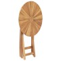 Folding garden table solid teak wood Ø 60 cm by vidaXL, Garden tables - Ref: Foro24-49437, Price: 117,21 €, Discount: %