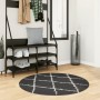 Modern long pile rug PAMPLONA in black and cream Ø 100 cm by vidaXL, Rugs - Ref: Foro24-375420, Price: 29,00 €, Discount: %