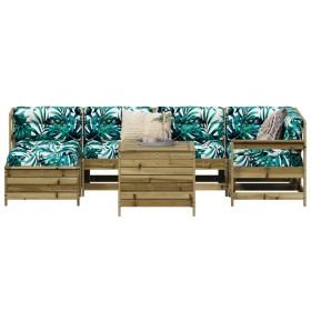 Set Gartensofas 7 Stück imprägniertes Kiefernholz von vidaXL, Gartensets - Ref: Foro24-3250975, Preis: 475,38 €, Rabatt: %