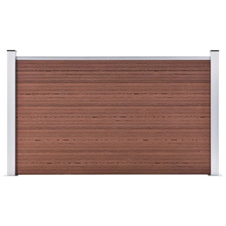 Brown WPC garden fence 180x105 cm by vidaXL, fence panels - Ref: Foro24-49072, Price: 225,16 €, Discount: %