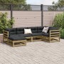 Set Gartensofas 6-teilig mit Kissen aus imprägniertem Kiefernholz von vidaXL, Gartensets - Ref: Foro24-3299526, Preis: 605,06...