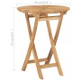 Folding garden table solid teak wood Ø 60 cm by vidaXL, Garden tables - Ref: Foro24-49437, Price: 117,21 €, Discount: %