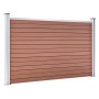 Brown WPC garden fence 180x105 cm by vidaXL, fence panels - Ref: Foro24-49072, Price: 225,16 €, Discount: %