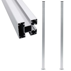 Postes de valla 2 unidades aluminio 185 cm de vidaXL, Postes de cerca - Ref: Foro24-49076, Precio: 118,94 €, Descuento: %