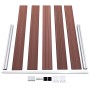 Brown WPC garden fence 180x105 cm by vidaXL, fence panels - Ref: Foro24-49072, Price: 225,16 €, Discount: %