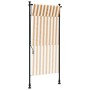 Exterior roller blind in orange and white steel fabric by vidaXL, Awnings - Ref: Foro24-368769, Price: 58,62 €, Discount: %