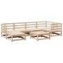 7-piece garden sofa set made of solid pine wood by vidaXL, Garden sets - Ref: Foro24-3299530, Price: 361,78 €, Discount: %