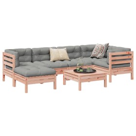 Set mit 7 Gartensofas mit Kissen aus Douglasienholz von vidaXL, Gartensets - Ref: Foro24-3299539, Preis: 544,99 €, Rabatt: %