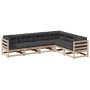 Set Gartensofas 6-teilig mit Kissen aus massivem Kiefernholz von vidaXL, Gartensets - Ref: Foro24-3299456, Preis: 567,14 €, R...