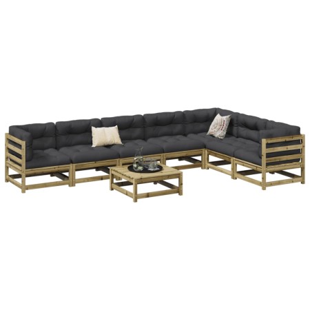 Set Gartensofas 8 Stück imprägniertes Kiefernholz von vidaXL, Gartensets - Ref: Foro24-3299477, Preis: 439,99 €, Rabatt: %