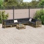 8-piece garden sofa set made of impregnated pine wood by vidaXL, Garden sets - Ref: Foro24-3299477, Price: 440,88 €, Discount: %