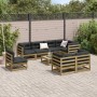 Set Gartensofas 9 Stück imprägniertes Kiefernholz von vidaXL, Gartensets - Ref: Foro24-3299511, Preis: 510,78 €, Rabatt: %