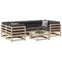 Set mit 7 Gartensofas mit Kissen aus massivem Kiefernholz von vidaXL, Gartensets - Ref: Foro24-3299312, Preis: 634,31 €, Raba...