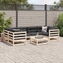 Set mit 7 Gartensofas mit Kissen aus massivem Kiefernholz von vidaXL, Gartensets - Ref: Foro24-3299312, Preis: 634,31 €, Raba...