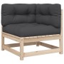 Set mit 7 Gartensofas mit Kissen aus massivem Kiefernholz von vidaXL, Gartensets - Ref: Foro24-3299312, Preis: 634,31 €, Raba...