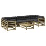 Set Gartensofas 8-teilig mit Kissen aus imprägniertem Zirbenholz von vidaXL, Gartensets - Ref: Foro24-3299338, Preis: 829,02 ...