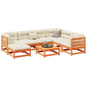 Set Gartensofas 8-tlg. massives Kiefernholz wachsbraun von vidaXL, Gartensets - Ref: Foro24-3299553, Preis: 481,99 €, Rabatt: %