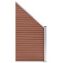 Panel de valla WPC marrón 95x(105-180) cm de vidaXL, Paneles de vallas - Ref: Foro24-49070, Precio: 144,53 €, Descuento: %