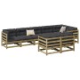 Set Gartensofas 8-teilig mit Kissen aus imprägniertem Zirbenholz von vidaXL, Gartensets - Ref: Foro24-3299507, Preis: 889,79 ...