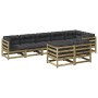 Set Gartensofas 8-teilig mit Kissen aus imprägniertem Zirbenholz von vidaXL, Gartensets - Ref: Foro24-3299507, Preis: 889,79 ...