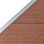 Brown WPC Fence Panel 95x(105-180) cm by vidaXL, fence panels - Ref: Foro24-49070, Price: 144,99 €, Discount: %