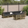 Set Gartensofas 8-teilig mit Kissen aus imprägniertem Zirbenholz von vidaXL, Gartensets - Ref: Foro24-3299507, Preis: 889,79 ...