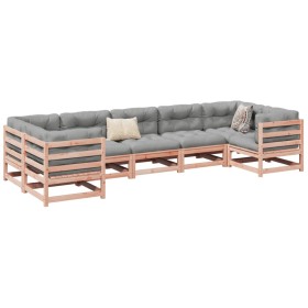 Set mit 7 Gartensofas mit Kissen aus Douglasienholz von vidaXL, Gartensets - Ref: Foro24-3299620, Preis: 716,04 €, Rabatt: %