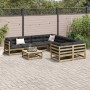 Set aus 9 Gartensofas mit Kissen aus imprägniertem Kiefernholz von vidaXL, Gartensets - Ref: Foro24-3299373, Preis: 918,85 €,...