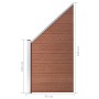 Brown WPC Fence Panel 95x(105-180) cm by vidaXL, fence panels - Ref: Foro24-49070, Price: 144,99 €, Discount: %