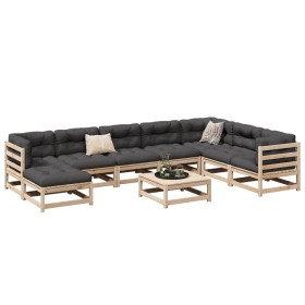 9-piece garden sofa set with solid pine wood and cushions by vidaXL, Garden sets - Ref: Foro24-3299585, Price: 802,86 €, Disc...