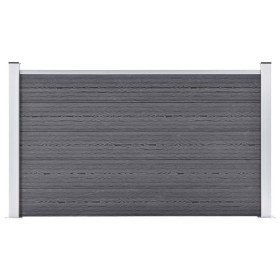 Gray WPC garden fence 180x105 cm by vidaXL, fence panels - Ref: Foro24-49073, Price: 234,69 €, Discount: %