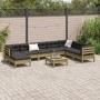 Set aus 9 Gartensofas mit Kissen aus imprägniertem Kiefernholz von vidaXL, Gartensets - Ref: Foro24-3299591, Preis: 751,05 €,...