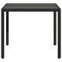 Garden table with black PE rattan surface and glass top, 90x90x75 cm. by vidaXL, Garden tables - Ref: Foro24-365586, Price: 1...