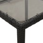 Garden table with black PE rattan surface and glass top, 90x90x75 cm. by vidaXL, Garden tables - Ref: Foro24-365586, Price: 1...