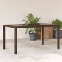 Garden table with brown PE rattan glass surface 150x90x75cm by vidaXL, Garden tables - Ref: Foro24-365590, Price: 138,01 €, D...