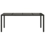 Mesa de jardín superficie de vidrio ratán PE negro 190x90x75 cm de vidaXL, Mesas de jardín - Ref: Foro24-365592, Precio: 168,...