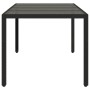 Mesa de jardín superficie de vidrio ratán PE negro 190x90x75 cm de vidaXL, Mesas de jardín - Ref: Foro24-365592, Precio: 168,...