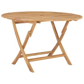 Folding garden table made of solid teak wood Ø 120 cm by vidaXL, Garden tables - Ref: Foro24-49436, Price: 262,69 €, Discount: %