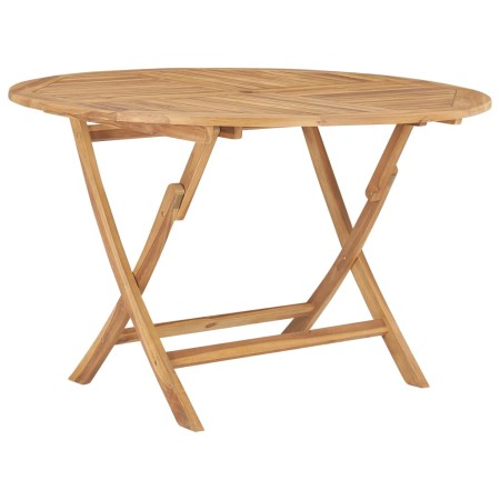 Mesa plegable de jardín de madera maciza de teca Ø 120 cm de vidaXL, Mesas de jardín - Ref: Foro24-49436, Precio: 262,69 €, D...